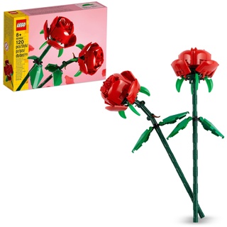 LEGO Creator Rosen, künstliche Blumen-Set, kompatibel mit Blumensträußen als Kinderzimmer- oder Schreibtisch-Deko, Mädchen, Jungen, Sie und Ihn 40460