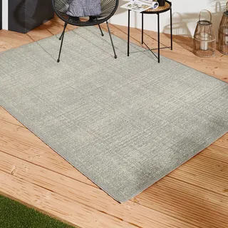 LUXOR LIVING Teppich LUXOR LIVING "Patio, LAGERRÄUMUNG", grau (elfenbeinfarben), B:80cm H:3mm L:150cm, Kunstfaser, Teppiche, Teppich, Kurzflor, meliert, In- und Outdoor geeignet, für Balkon & Terrasse