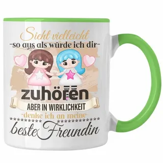 Trendation Tasse Trendation - Beste Freundin Geschenk Tasse BFF Liebhaber Geschenkidee grün