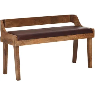 FineBuy Sitzbank 108 x 0 x 0 cm gepolstert / braun