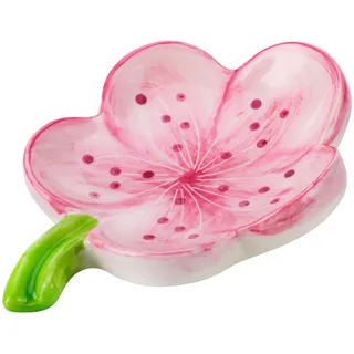 HuaLiSiJi Seifendose Keramik Seifenschale Keramik Blatt mit Ablauf, Nachhaltige Nutzung für Alle Gängigen Größen Fester Seifen (Rosa)