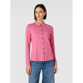 Bluse in unifarbenem Design, Pink, S