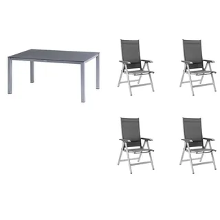 KETTLER Garten-Essgruppe BasicPlus silberfarben