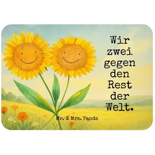 Mr. & Mrs. Panda Magnet Blume Sonnenblume Design, magnet, Weiß, Garten, Sonnenblumen, rechtec (Packung), haftmagnet tafelmagnet Freundschaft weiß