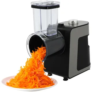 Elektrische Gemüseschneidemaschine/Gemüse-Schneider, 1000W Käsereibe, Salat-Maker mit 10 Klingen für Karotten, Kartoffeln und Gurken