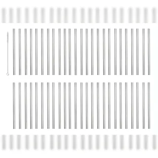 METRO PROFESSIONAL Mehrweg Trinkhalm, Glas, Ø 8 mm x 20 cm, spülmaschinenfest, 50 Stück