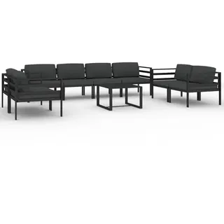 vidaXL Garten-Lounge-Set 9-tlg. Aluminium anthrazit