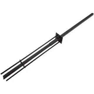 Mendler Sichtschutzzaunpfosten  schwarz WPC 2 St.