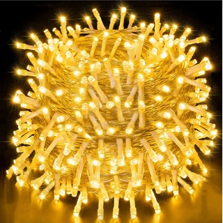 50m 500 LED Lichterkette 8 Lichtmodi Lichterketten für Innen Weihnachten Hochzeit Party Garten Deko, Warmweiß