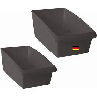 Novaliv Aufbewahrungsbox 30550-30552-1-1x (1 St), Novaliv Kosmetik Aufbewahrung Set - 25 x 12 cm und 25 x 16 cm ANTHRAZI