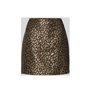 Bleistiftrock im Allover-Look, Metallic Black Melange, 42