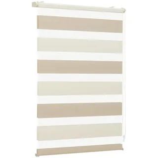 Sekey Doppelrollo 90 x 100 cm Beige/Braun