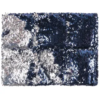 Sensory Owl Gewichtskissen Gewichtetes Schoßkissen Beschwertes Kissen Kinder Erwachsene Sensorisch Stressabbau Autismus ADHD Hilfsmittel Pailletten Glasgranulat 30 x 40 cm 4 kg Marineblau Silber