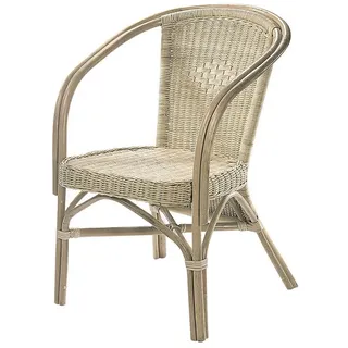 Kobolo Rattansessel VALENCIA Korbsessel Korbstuhl mit Armlehne - Natur