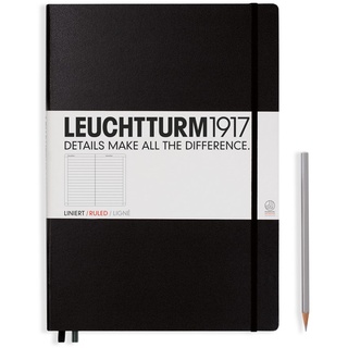 Leuchtturm1917 Notizbuch Master Hardcover A4+ schwarz, liniert