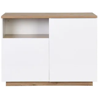 vente-unique Kücheninsel mit 2 Türen und 1 Ablagefach 0 x 0 x 0 cm Weiß