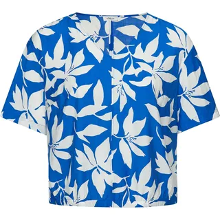 s.Oliver Strukturierte Bluse im O-Shape Blau/Weiß 50