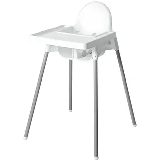 Hochstuhl Kinderhochstuhl Babystuhl Tablett Fütterungssessel Kleinkind Tisch Sitz Stuhl Kombihochstuhl Säuglingsernährung Klappbar Weiß 90cm Retoo - Weiß