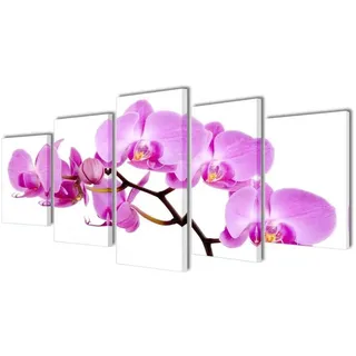 vidaXL Bilder Dekoration Set Orchidee 200 x 100 cm