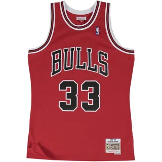 Mitchell & Ness Herren, Fussballtrikot, Swingman Jersey Chicago Bulls 199798 Scottie Pippen L Rot, L