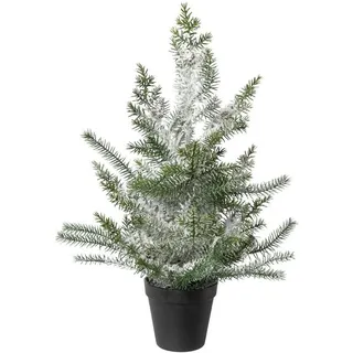 Creativ deco Künstlicher Weihnachtsbaum Weihnachtsdeko, künstlicher Christbaum, Tannenbaum, Im Topf; Beschneite Optik grün 50 cm