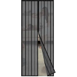 Sekey Insektenschutz-Tür 90 x 210 cm Schwarz