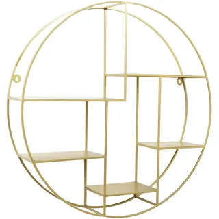 Loft42 Wandregal, Gold, Metall, 70x70x15 cm, Wohnzimmer, Regale, Wandregale