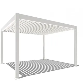 Weide Pergola E-Deluxe 4 x 3,6 m Weiß
