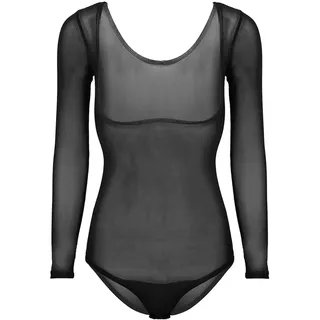 HKYBCF Ballettbody Damen Einfarbig Mesh Transparent Unterbrust Trikot Unterwäsche Erwachsene Bauchtanz Kostüm Bodysuit Bodystocking Tanzbekleidung Unterwäsche(A-Black)
