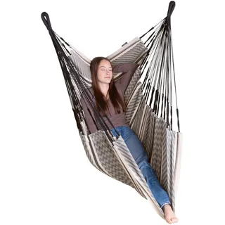 La Siesta Hängesessel Cumbia Baumwolle Schwarz, Weiß Schwarz /