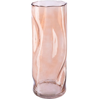Zylinder Vase Aus Glas Crunch  30X11x11 Cm (Farbe: Terra)
