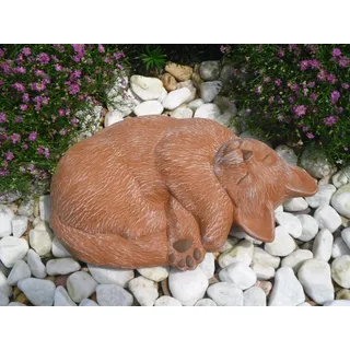 STEINFIGUREN SPICKER Steinfigur Katze, 130/3 Gartenfigur Steinguss Tierfigur Terrakotta Patina