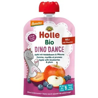 Holle Dino Dance Apfel mit Heidelbeere & Pflaume 6 x 100 g