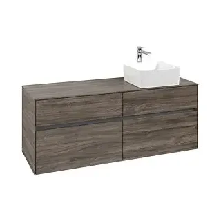 Waschbeckenunterschrank 140 x 55 cm Stone Oak