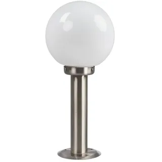 LINDBY Sockelleuchte Edelstahl 45 cm inkl. E27 LED grau
