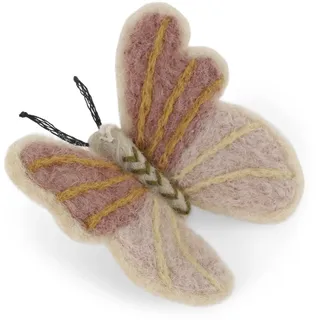 Gry & SIF Anhänger, Schmetterling, Pfirsich, Kirsche, Fairtrade, Handmade in Nepal, Filzdekoration, Sommerdeko, Frühlingsdeko, zum aufhängen, Wohndekoration, Filzdekoration, Anhänger (Lavender)