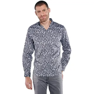 ENGBERS GERMANY Langarmhemd Herren Langarm-Hemd in Satin-Warenqualität, Schwarzbraun braun XXL