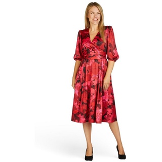 Kleo Abendkleid Abendkleid aus Satin Mit seitlichen Eingrifftaschen rot