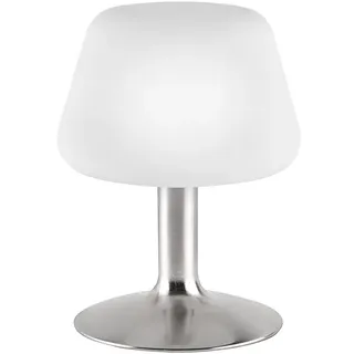 LED-Tischleuchte, Stahl, Opalglas, warmweißes Licht, dimmbar