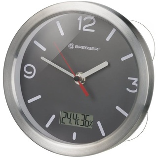 BRESSER Badezimmeruhr MyTime Thermo-/Hygro Baduhr - grau