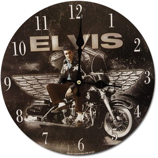 Midsouth Products Elvis Presley Uhr – Elvis auf Motorrad 29,8 cm Durchmesser
