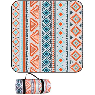 Treer Picknickdecke Wasserdicht isoliert Campingdecke Stranddecke Böhmischer Stil Faltbar Klein Groß Picknickmatte, für Outdoor Strand Camping Wandern Ausflüge (100x150 cm,Stil 6)