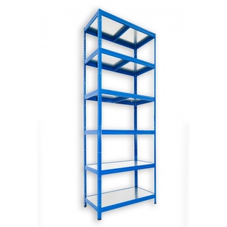STECKREGAL BLAU 45 X 60 X 210 CM - 6 METALBÖDEN X 120 KG