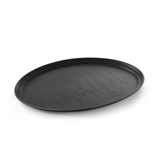 Gastro Serviertablett, schwarz - oval 735x600x35 mm | Mindestbestellmenge 4 Stück