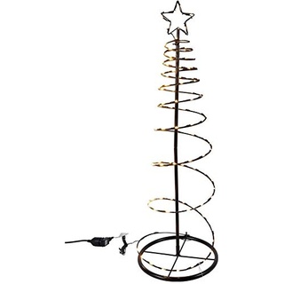 LED Spiral-Lichterbaum aus Metall mit 100 LED/warm-weiß / 120 cm hoch/Ø 40 cm/Christbaum/Weihnachtsbaum für Innen und Außen