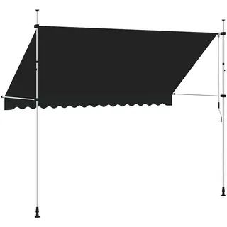 vidaXL Einziehbare Markise 400 cm schwarz