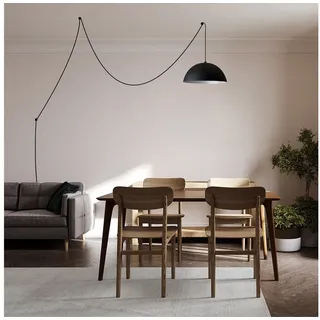 Bamyum Pendelleuchte Pendelleuchte Lipeo mit Stecker Metall, Modern Hängelampe, ohne Leuchtmittel schwarz