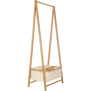 Lumaland Garderobenständer Bambus 159 x 60 x 45 cm Beige