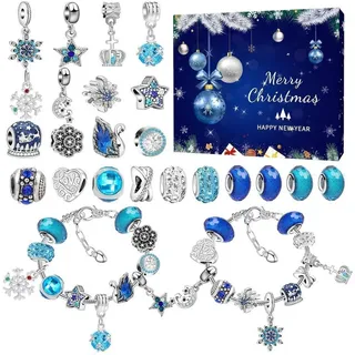 LuxusKollektion Schmuck-Adventskalender Adventskalender 2025 Mädchen mit 24 Schmuckstücken bunt