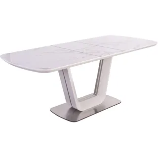 SalesFever Devin 160/200 x 76 x 90 cm weiß/silber